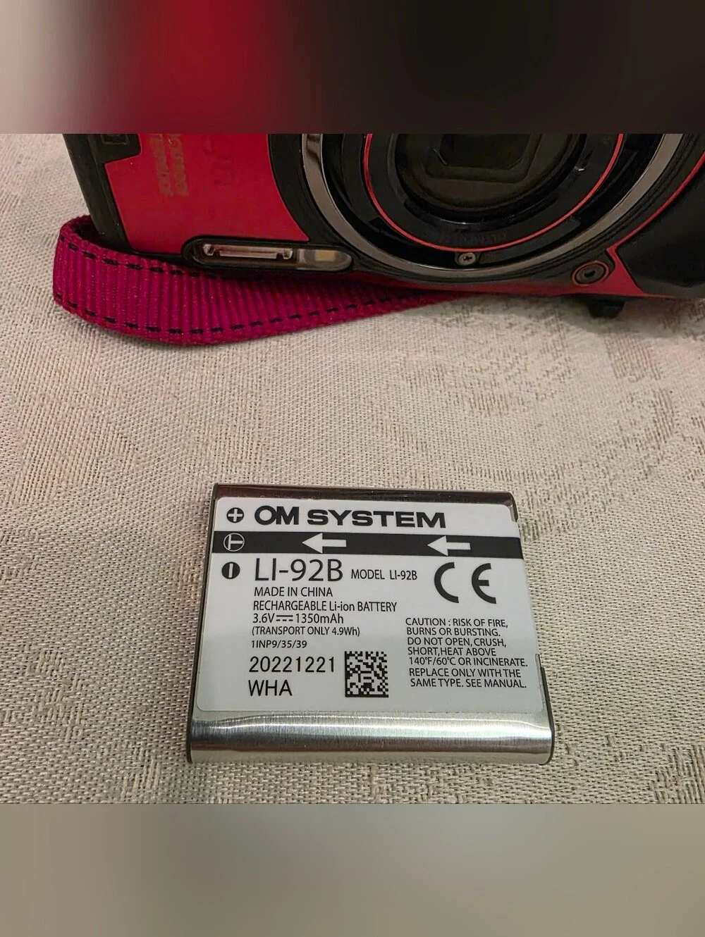 Olympus Tough TG-6 Red Compact Waterproof Digital Camera 12 MP/ 4K Video